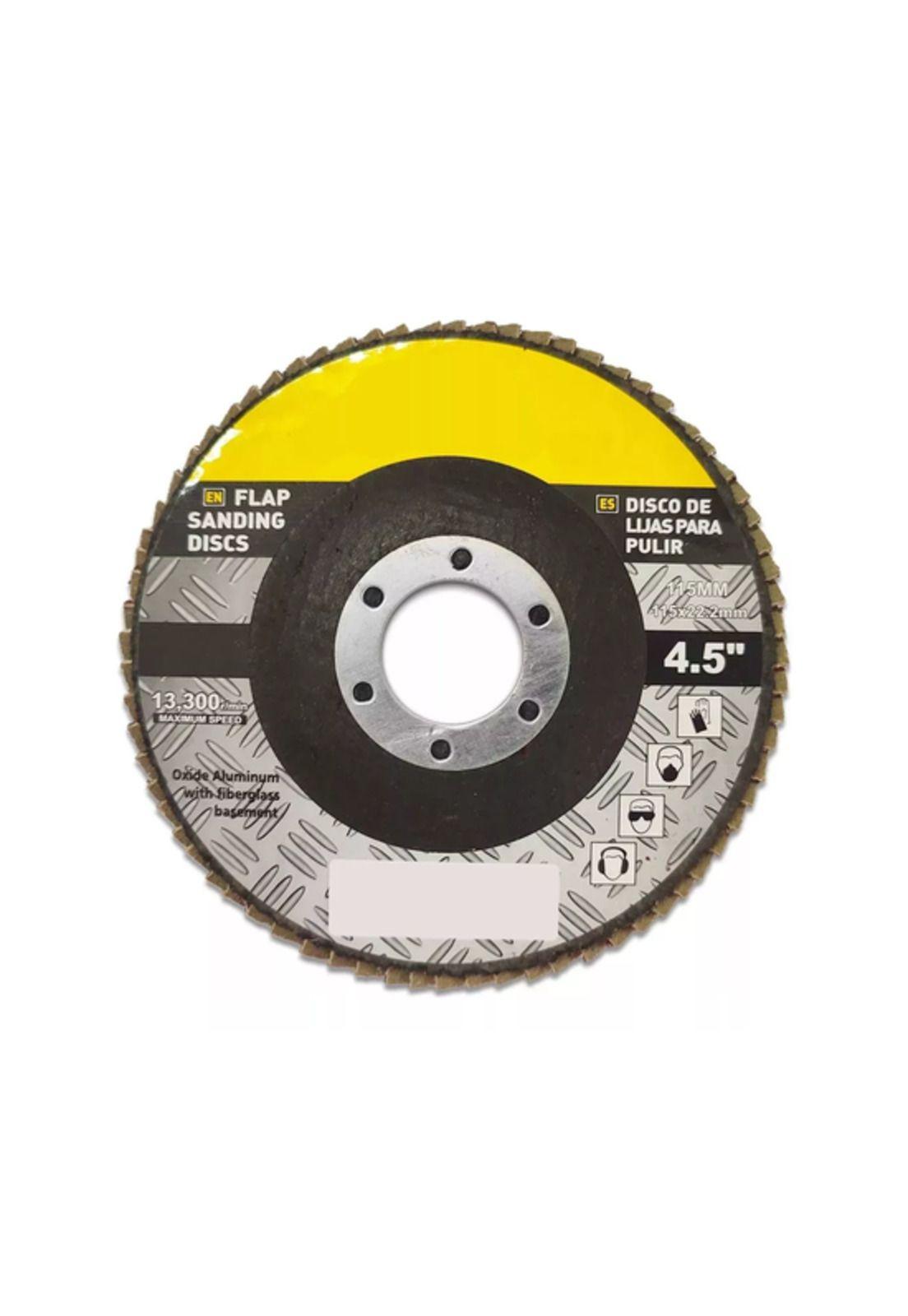 10 discos lija traslapado flap madera 115mm 13600 RPM granos-0