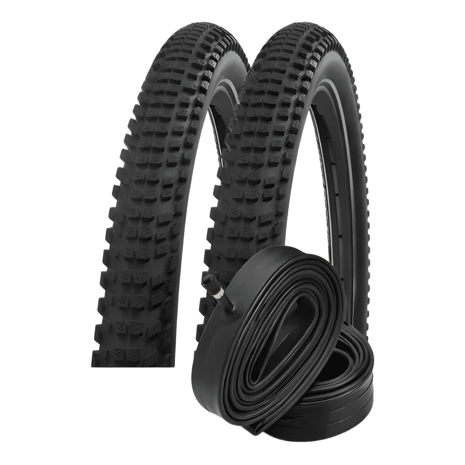 Pack 2 neumáticos y cámaras bicicleta MTB aro 27.5x2.35 #4-0