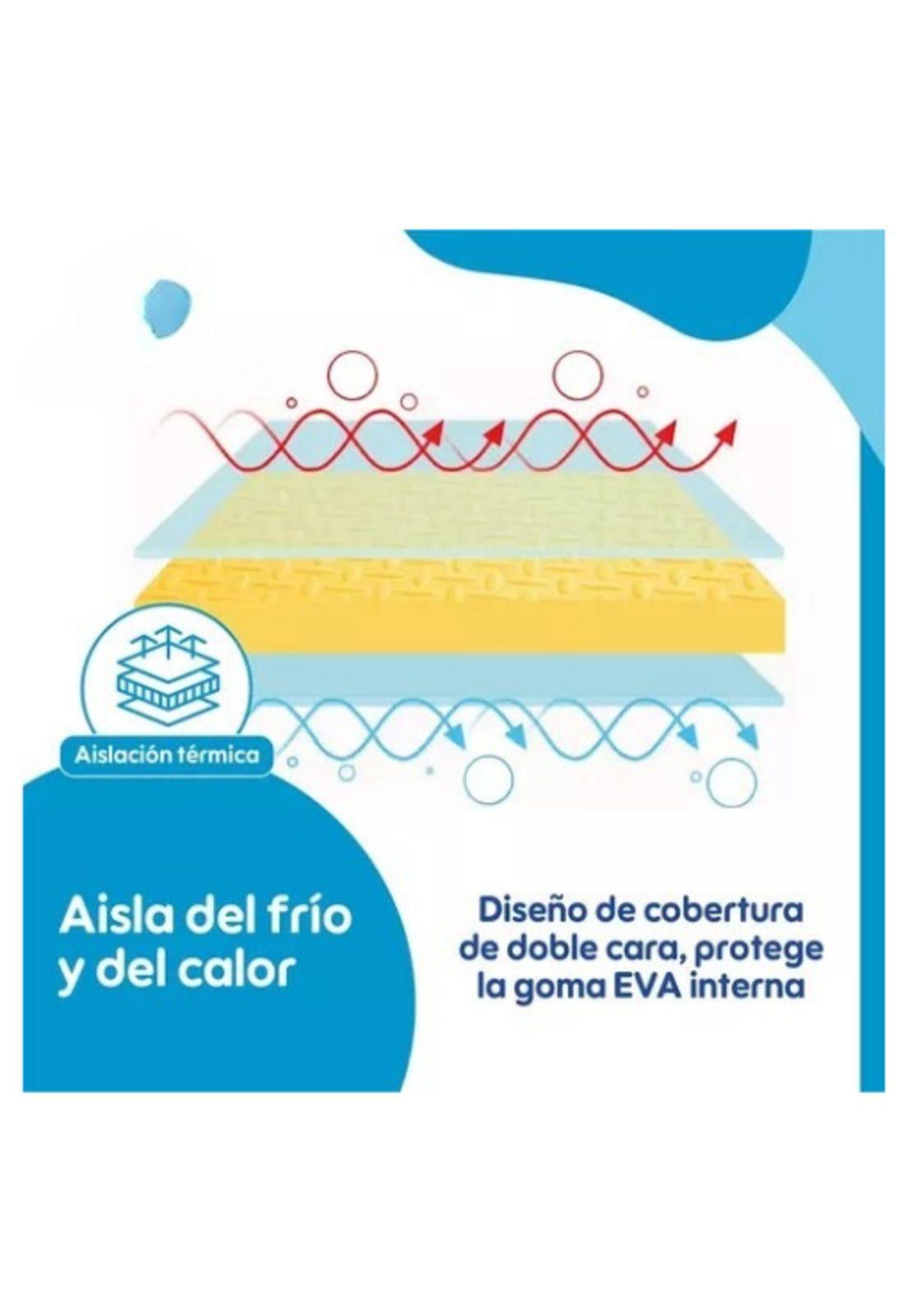 Alfombra antigolpes bebé, plegable "Babynest", 180x190x1 cm-2