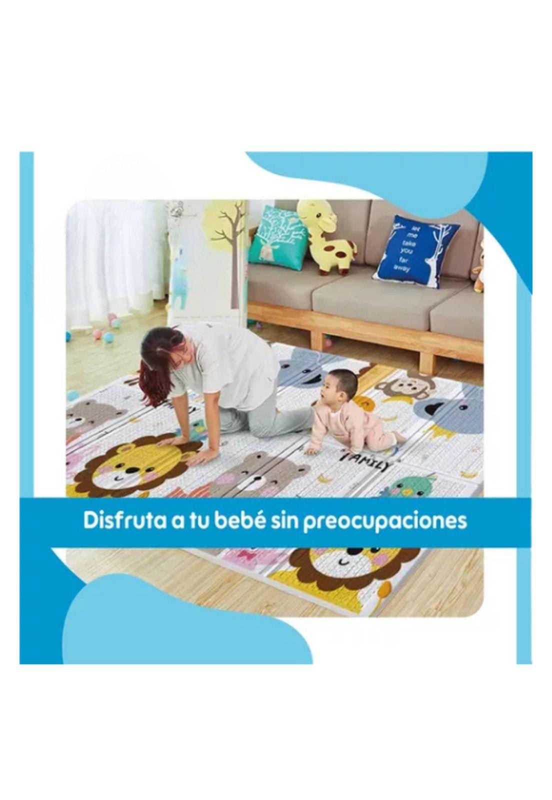Alfombra antigolpes bebé, plegable "Babynest", 180x190x1 cm-3