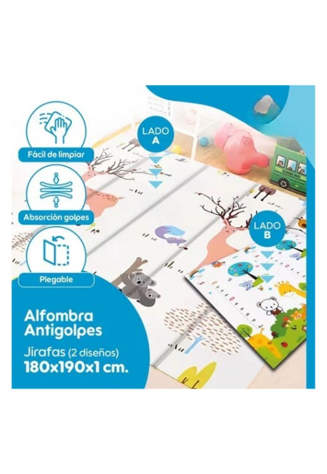 Alfombra antigolpes bebé, plegable "Babynest", 180x190x1 cm-4