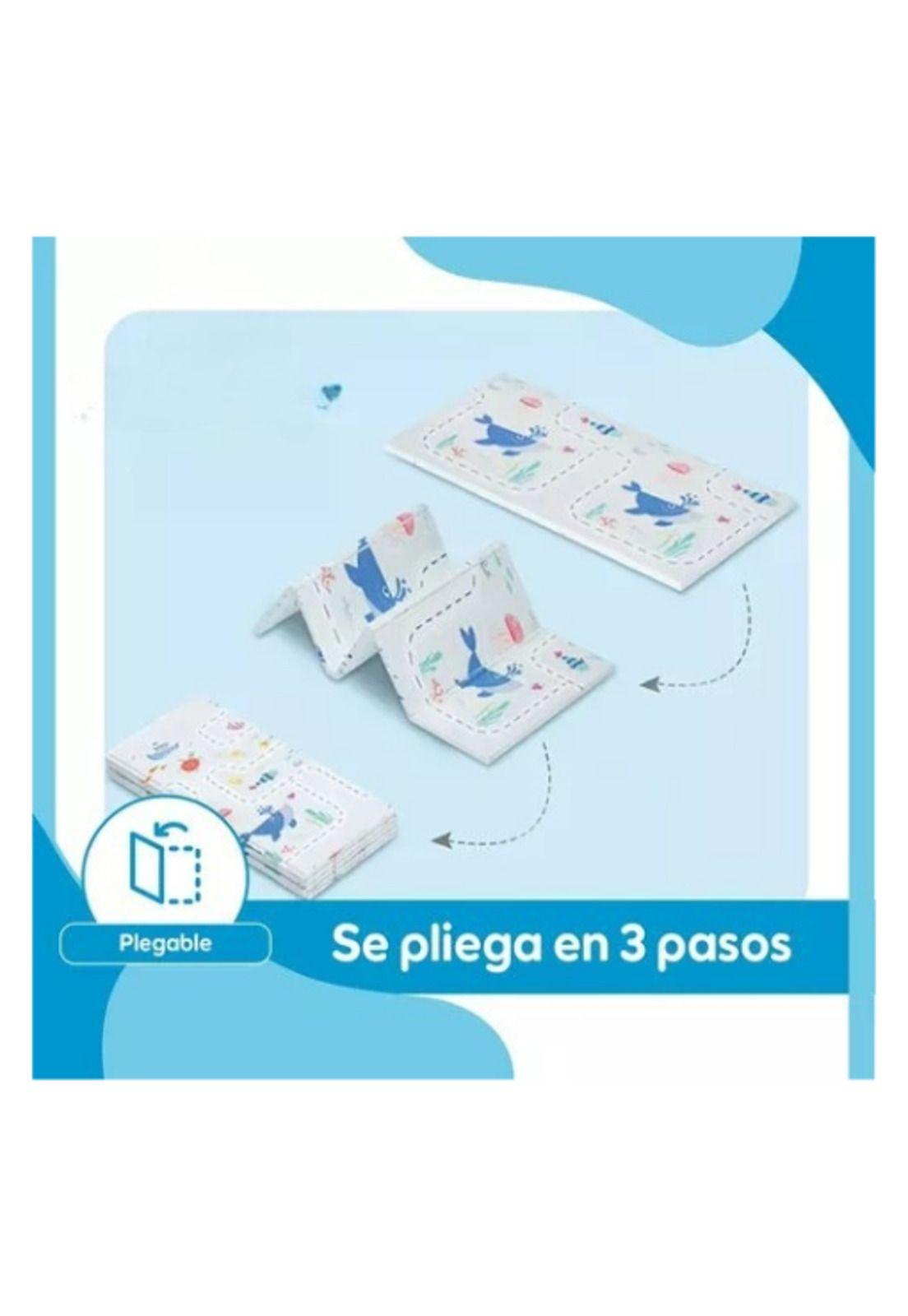Alfombra antigolpes bebé, plegable "Babynest", 180x190x1 cm-5