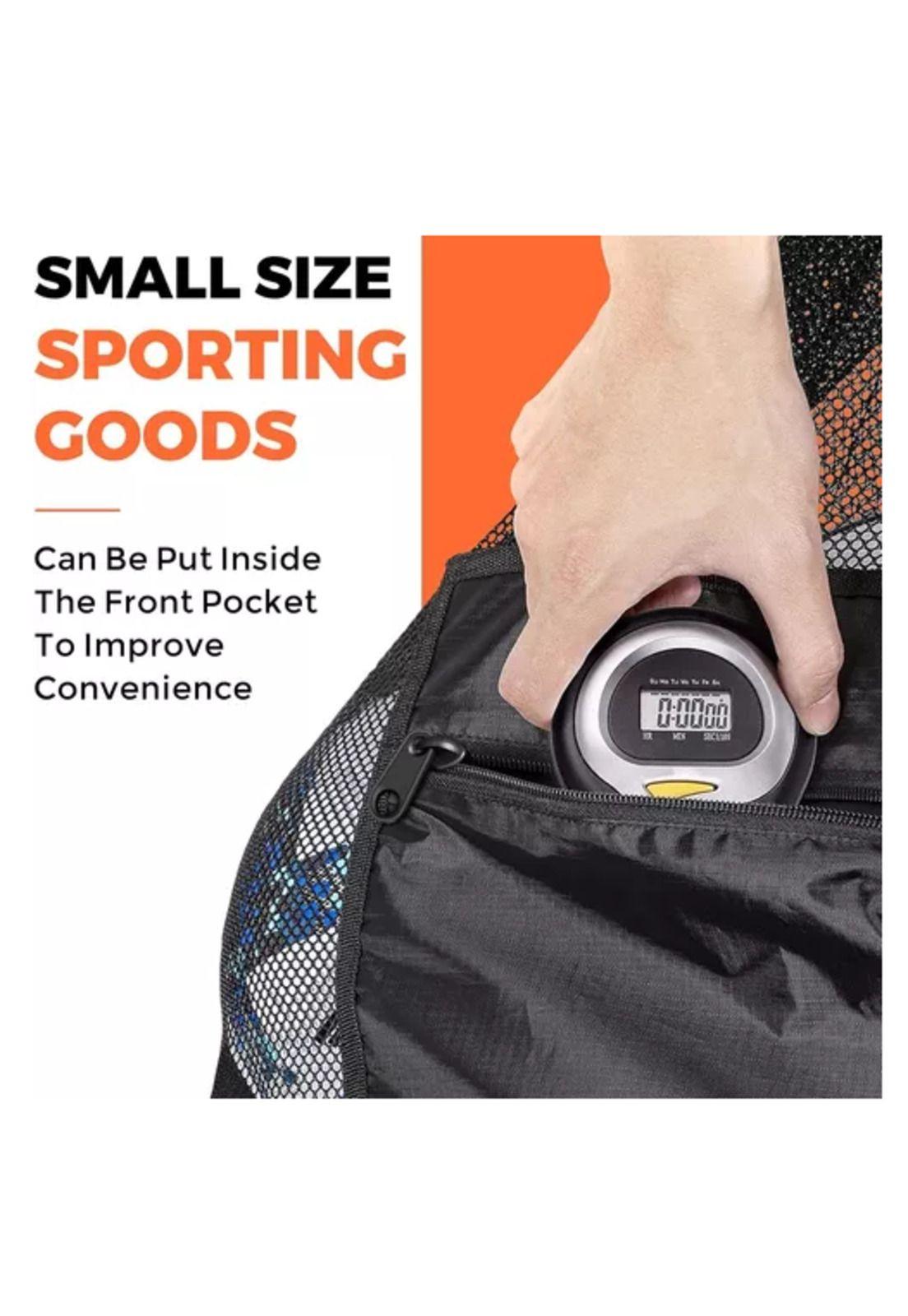 Balonera saco bolso malla para traslado de balones, porta 106x76 cm negro-3