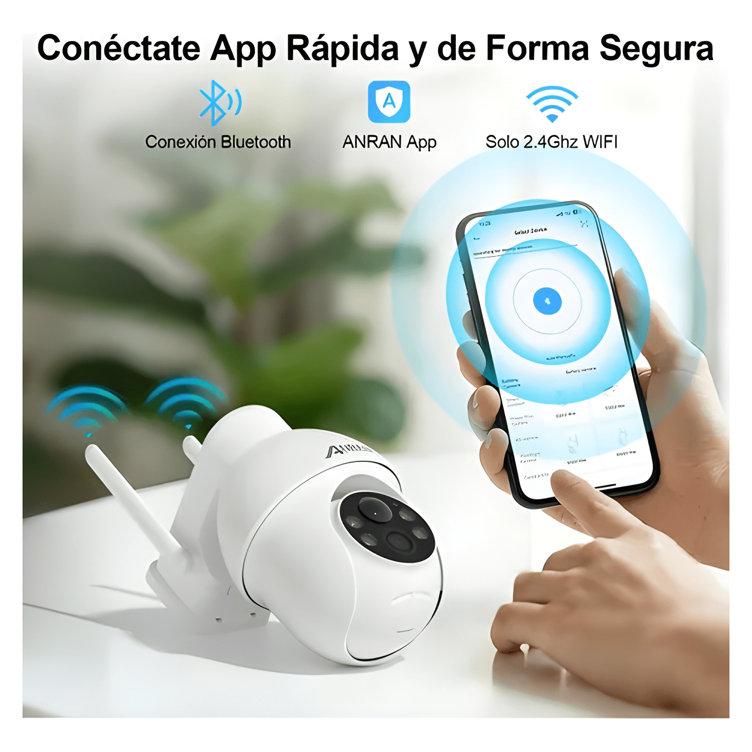 Cámara Seguridad Solar Panel Wifi Ip Batería 3mp con Audio-2
