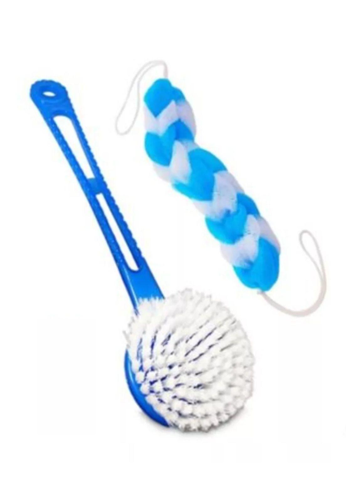 Set de Ducha Escobilla Larga y Esponja para Espalda Limpieza-3