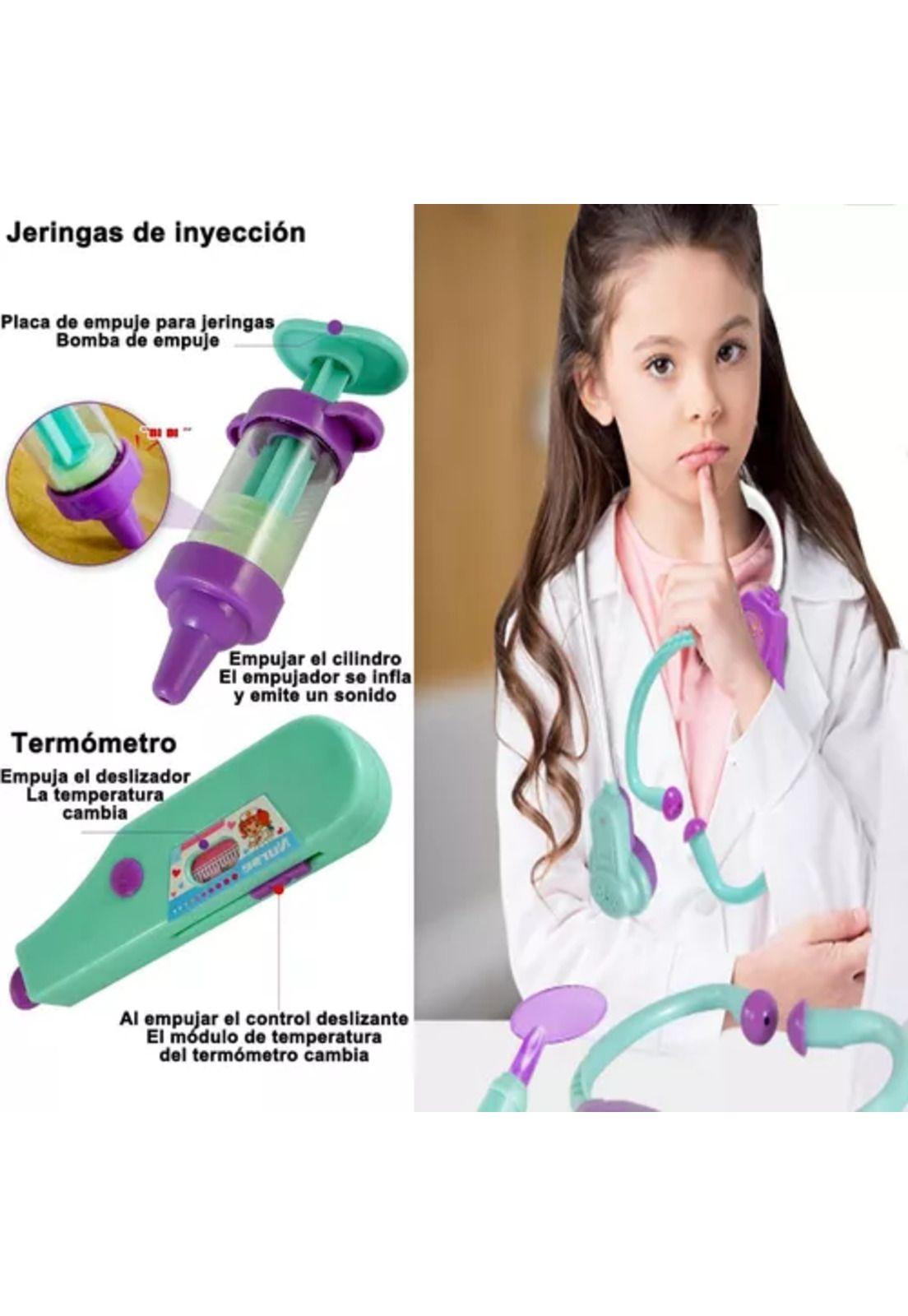 Set de juguetes médico para niños con luz y sonido blanco-2