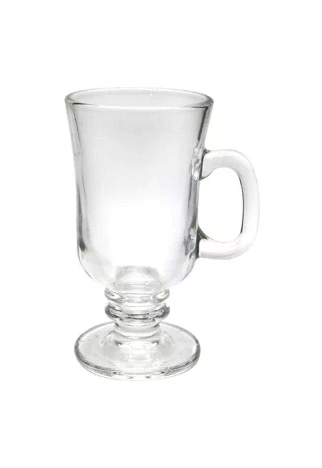 Set de 6 tazas para capuchino, café y té, vidrio, 250 ml, cappuccino, transparente-2
