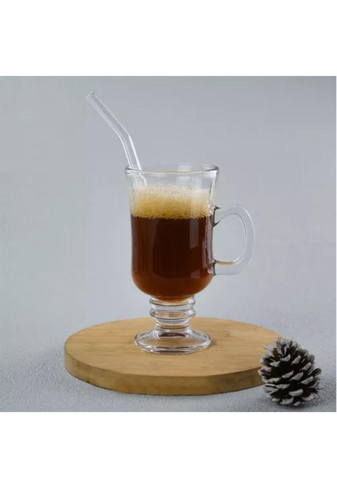 Set de 6 tazas para capuchino, café y té, vidrio, 250 ml, cappuccino, transparente-3