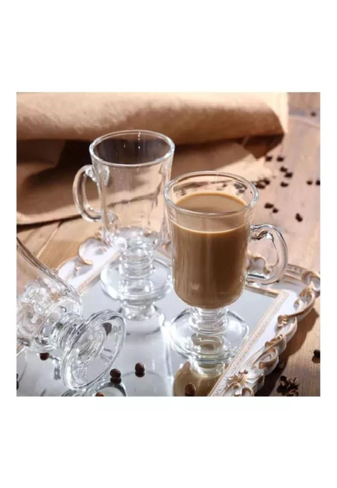 Set de 6 tazas para capuchino, café y té, vidrio, 250 ml, cappuccino, transparente-4