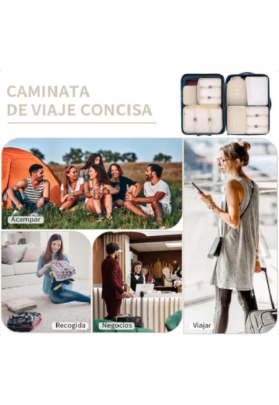 Bolsas de viaje 8 en 1, color beige-5