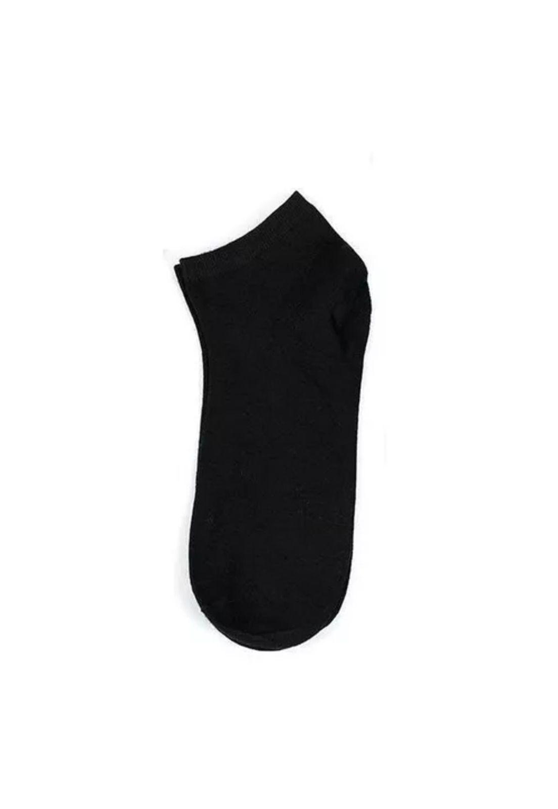 Pack de 12 pares de calcetines de bambú deportivos tobilleras, color negro, talla 36-41-2