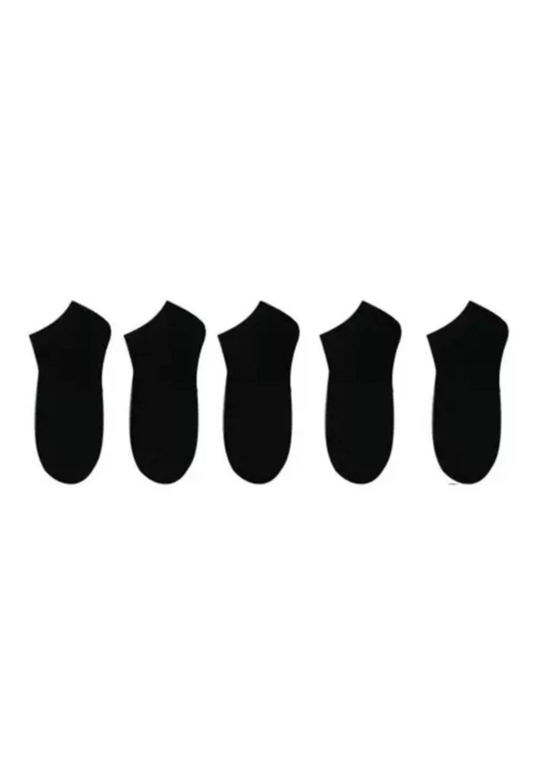 Pack de 12 pares de calcetines de bambú deportivos tobilleras, color negro, talla 36-41-4