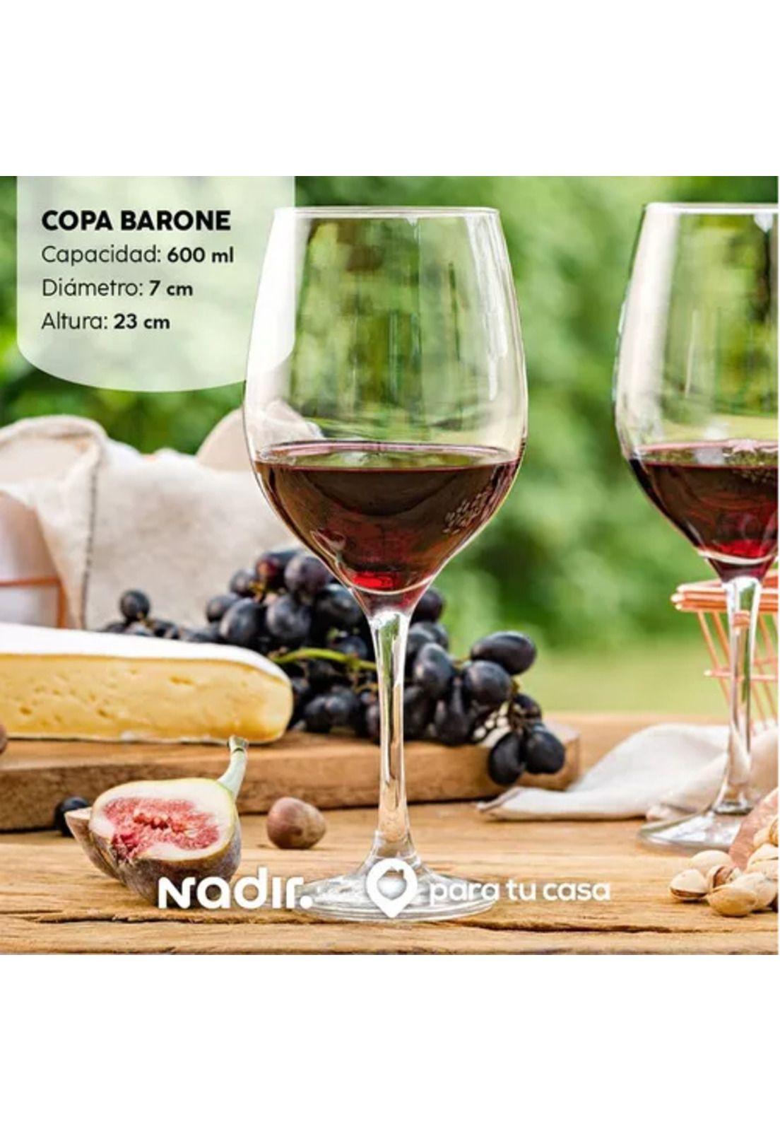 Copa de degustación copón, 600 ml, Barone Nadir, pack de 6 unidades, color transparente-2
