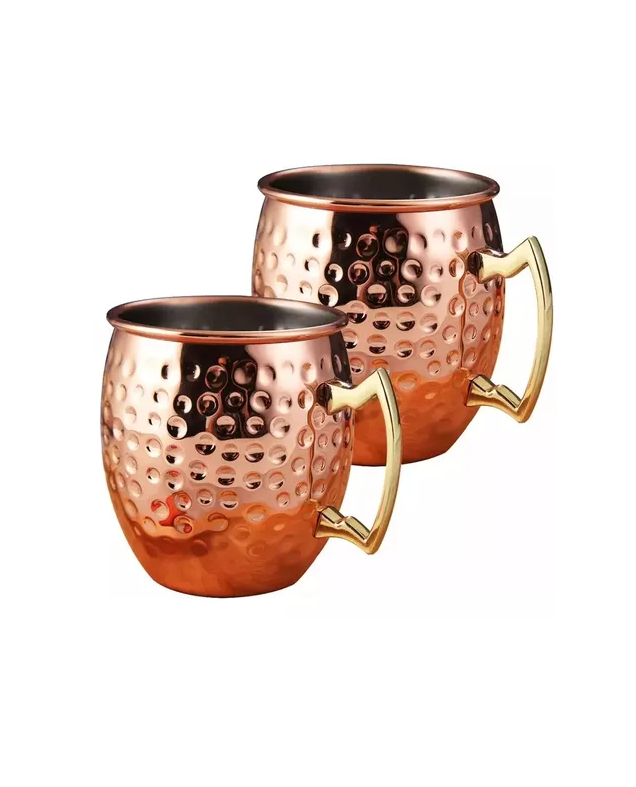 Vaso taza de cobre Juego 2  Moscow Mule Cocktail 500ml-0