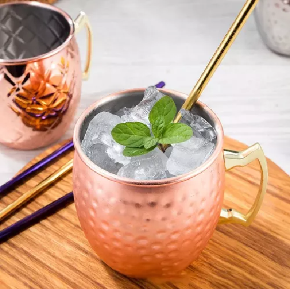 Vaso taza de cobre Juego 2  Moscow Mule Cocktail 500ml-2