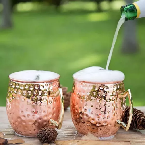 Vaso taza de cobre Juego 2  Moscow Mule Cocktail 500ml-4