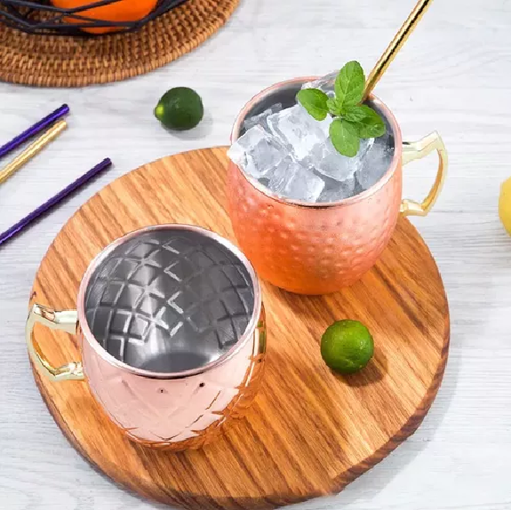 Vaso taza de cobre Juego 2  Moscow Mule Cocktail 500ml-5