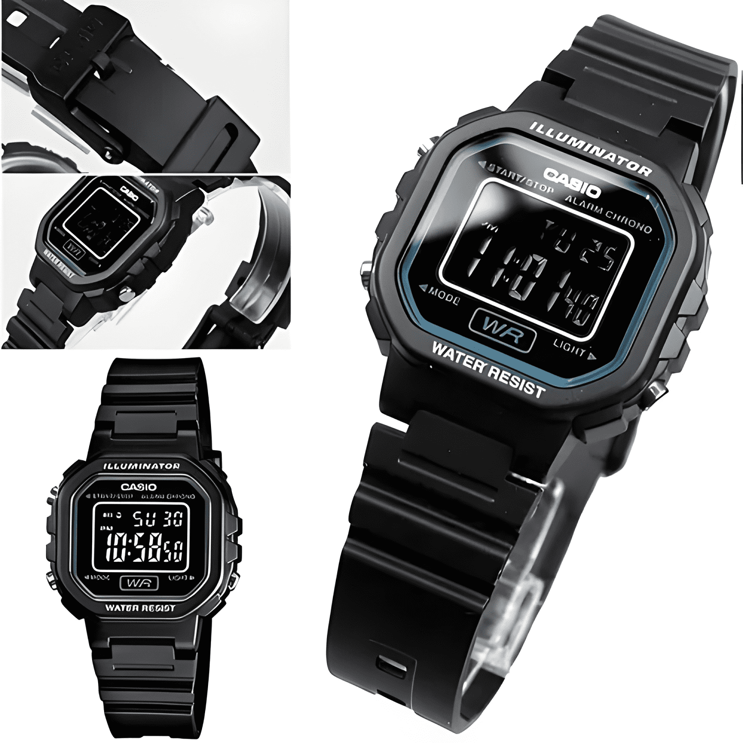 Reloj pulsera digital casio la-20wh-4a1 con correa de-2