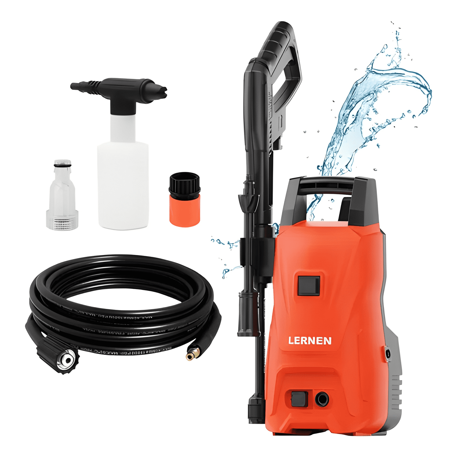 Hidrolavadora 1200w Con Espumaduor Y Accesorios Lernen-0