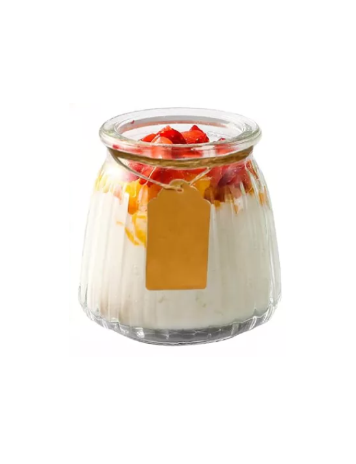 40 Vasos Vidrio Con Tapa Yogurt Postre Sopa 130ml-0