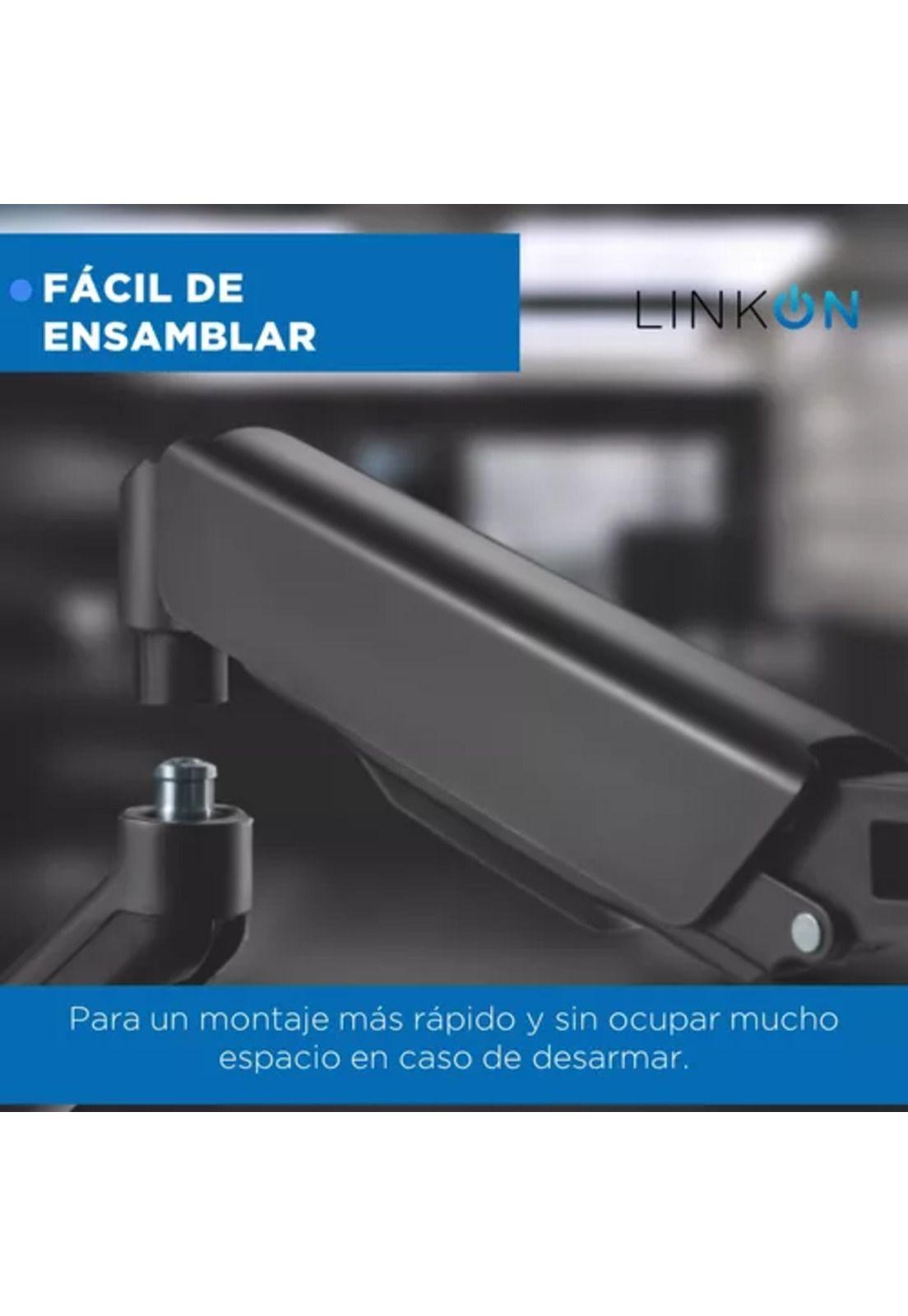 Soporte brazo para monitor resorte a gas de escritorio-4