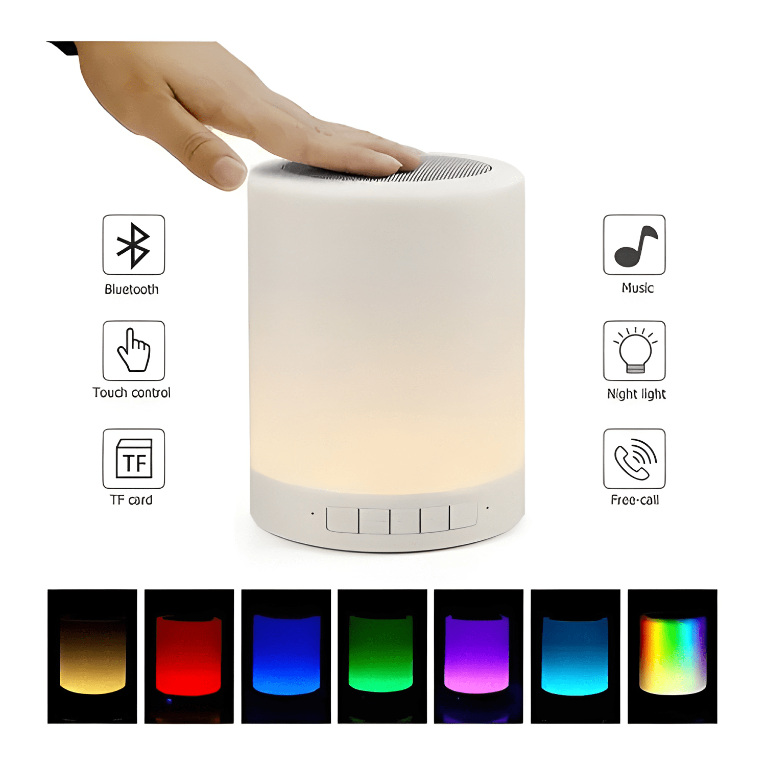 Parlante con lampara led portatil-2