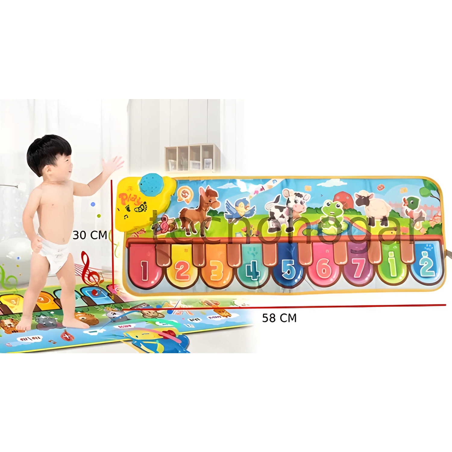 Piano musical para niños piano music mat animal-1