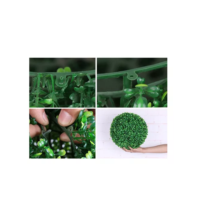 Pack de 6 Bolas de Pasto Artificial Césped Decoración 19cm-5