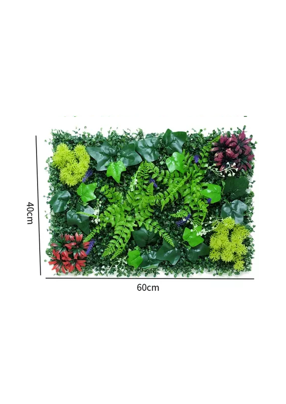 10 Piezas Muro Verde Follaje Artificial Sintético 60x40cm-2