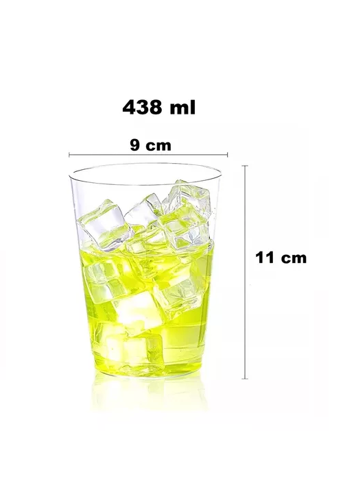 Set 100 Vasos Desechables Plástico 438ml Transparente-1