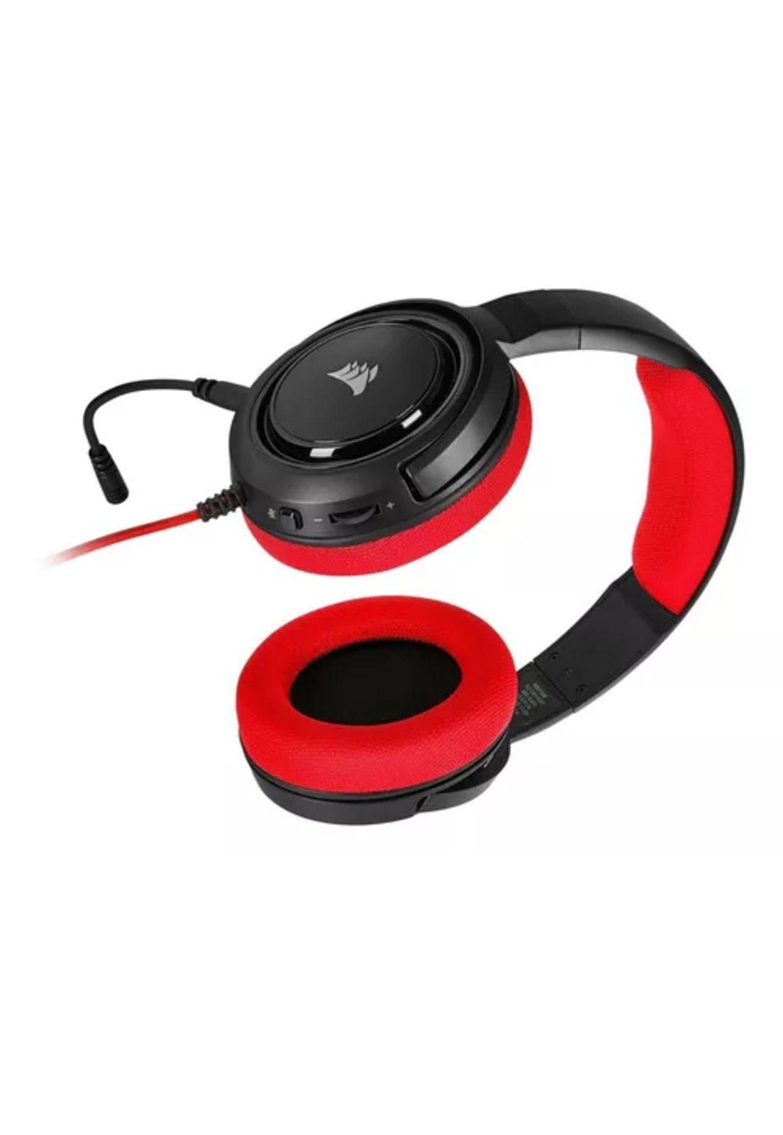 Auriculares gamer Corsair HS35 stereo carbon rojo-2