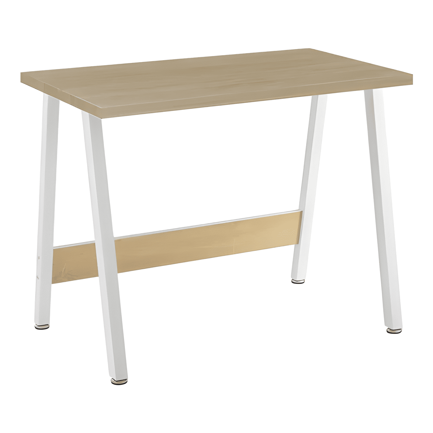 Escritorio de oficina 100x58x75cm y oak Blanco-0