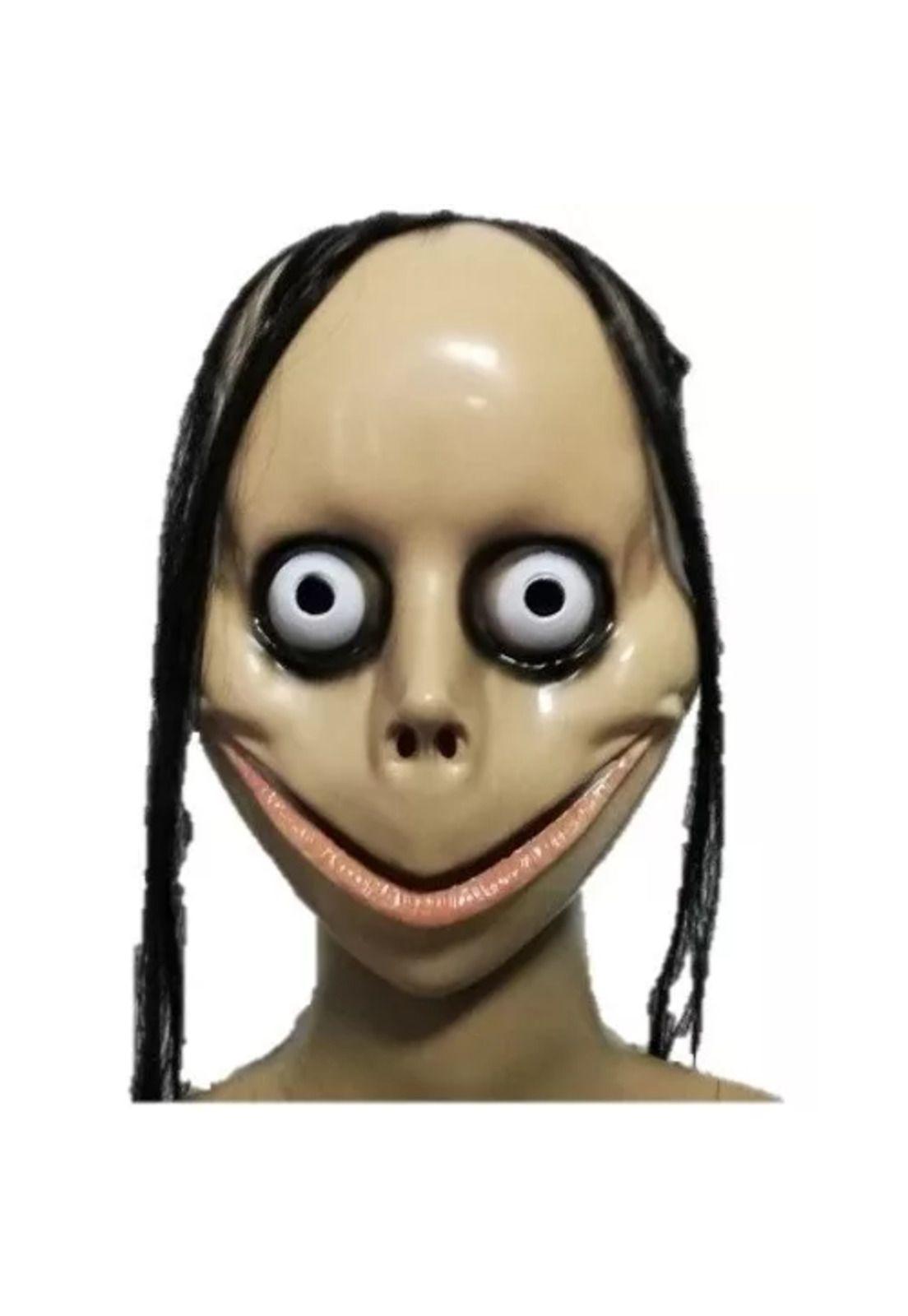 Máscara Momo, disfraz de Halloween, terror-0