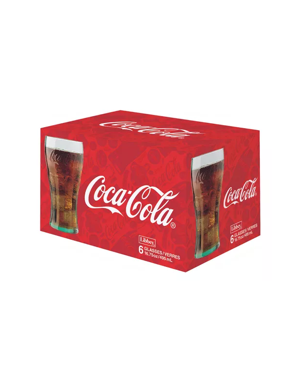 Set 6 Vasos Diseño Coca Cola 495ml Agua-2