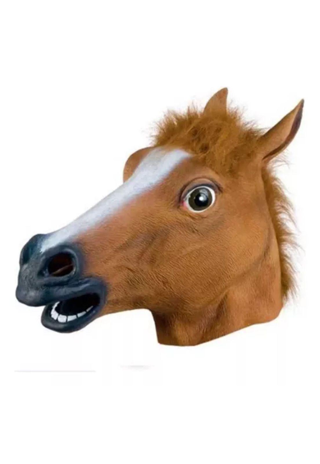 Máscara de caballo de lujo, látex, cosplay, cabeza completa-0