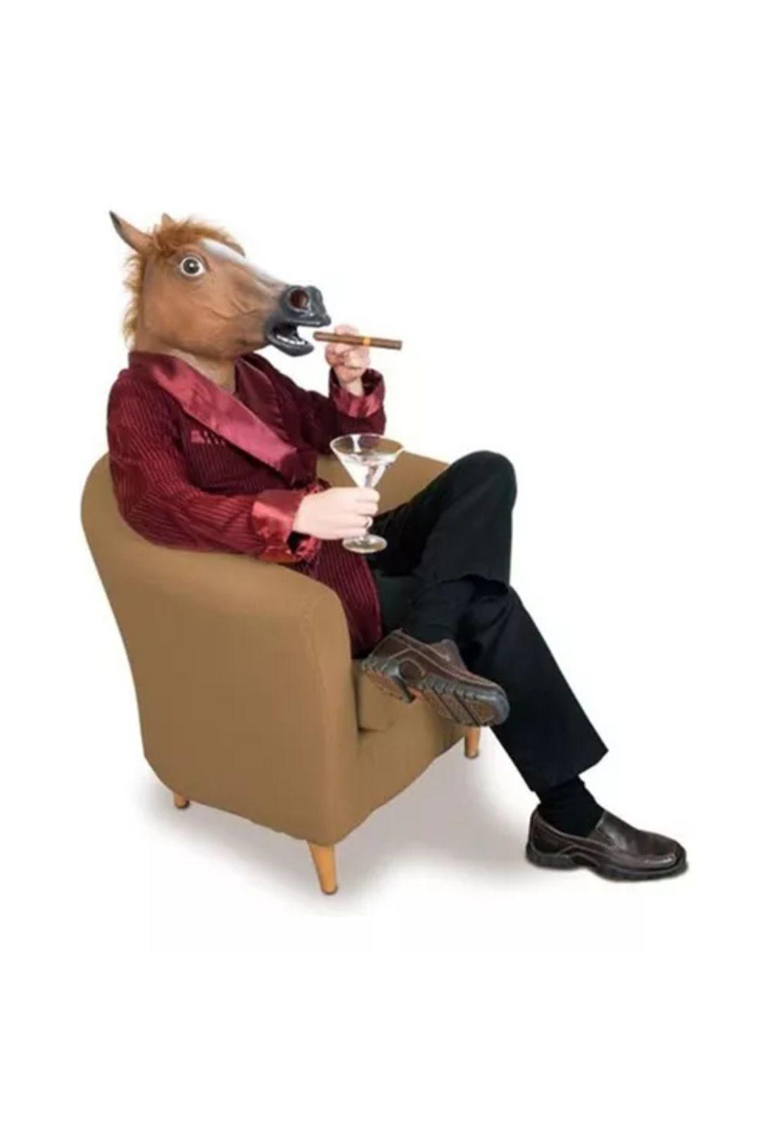 Máscara de caballo de lujo, látex, cosplay, cabeza completa-2