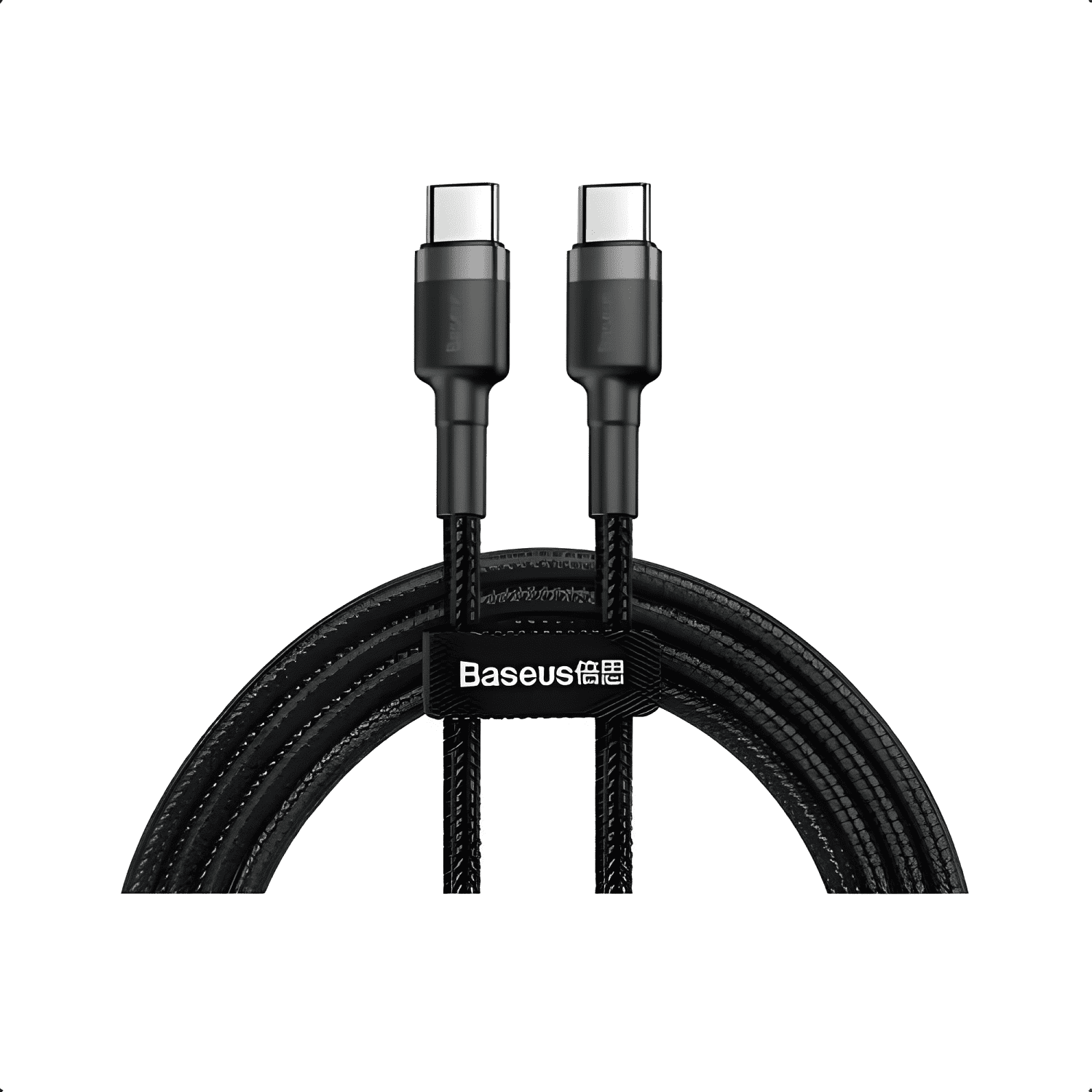 Cable USB c a tipo-c 100w carga rápida 1m reforzado Negro-3