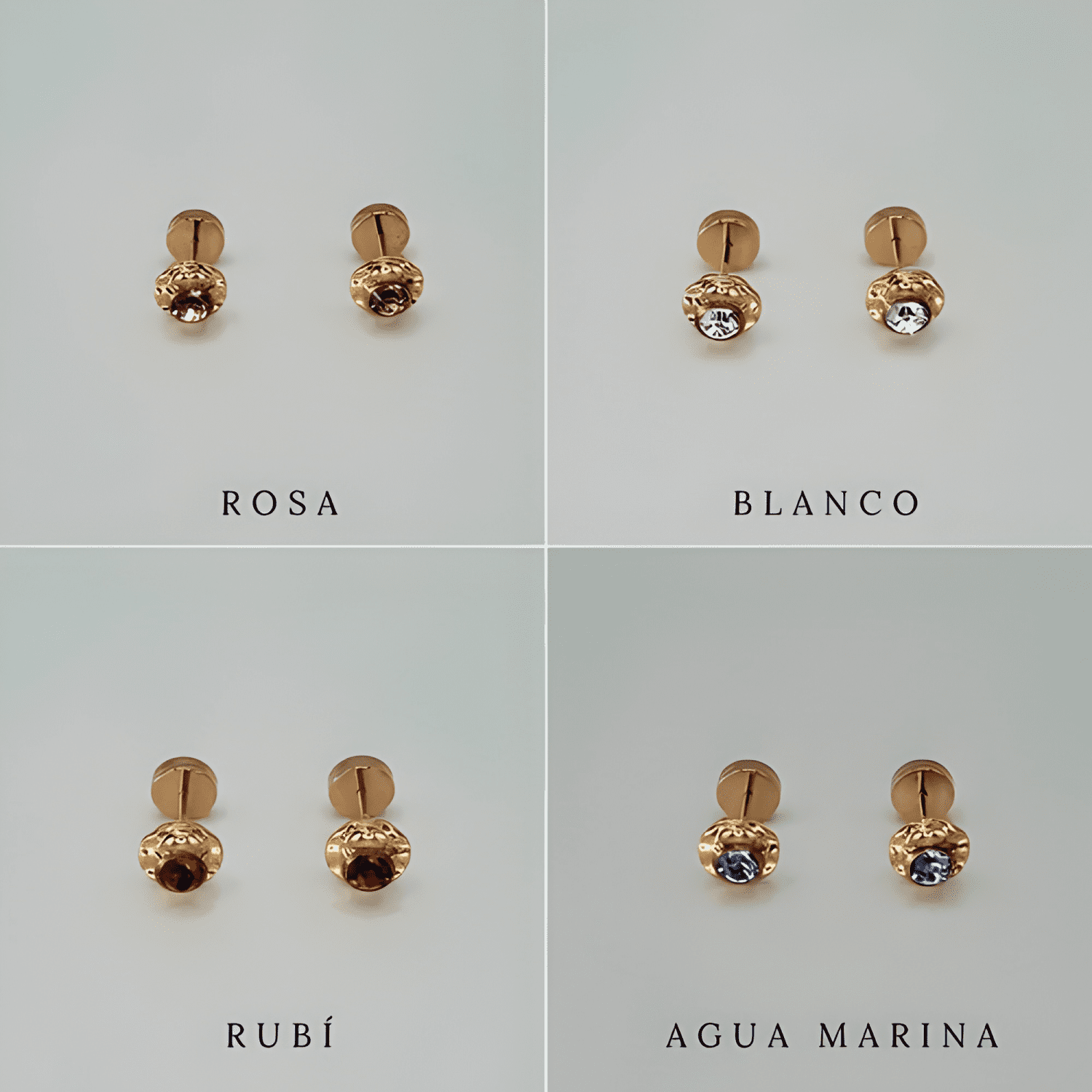 Aros Para Bebé Y Niña Abridores De Oro 14k, Piedra Circón-4