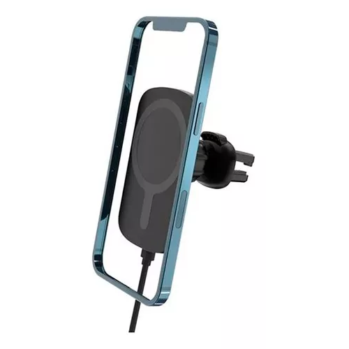 Cargador y soporte inalámbrico para iPhone MagSafe auto negro-4