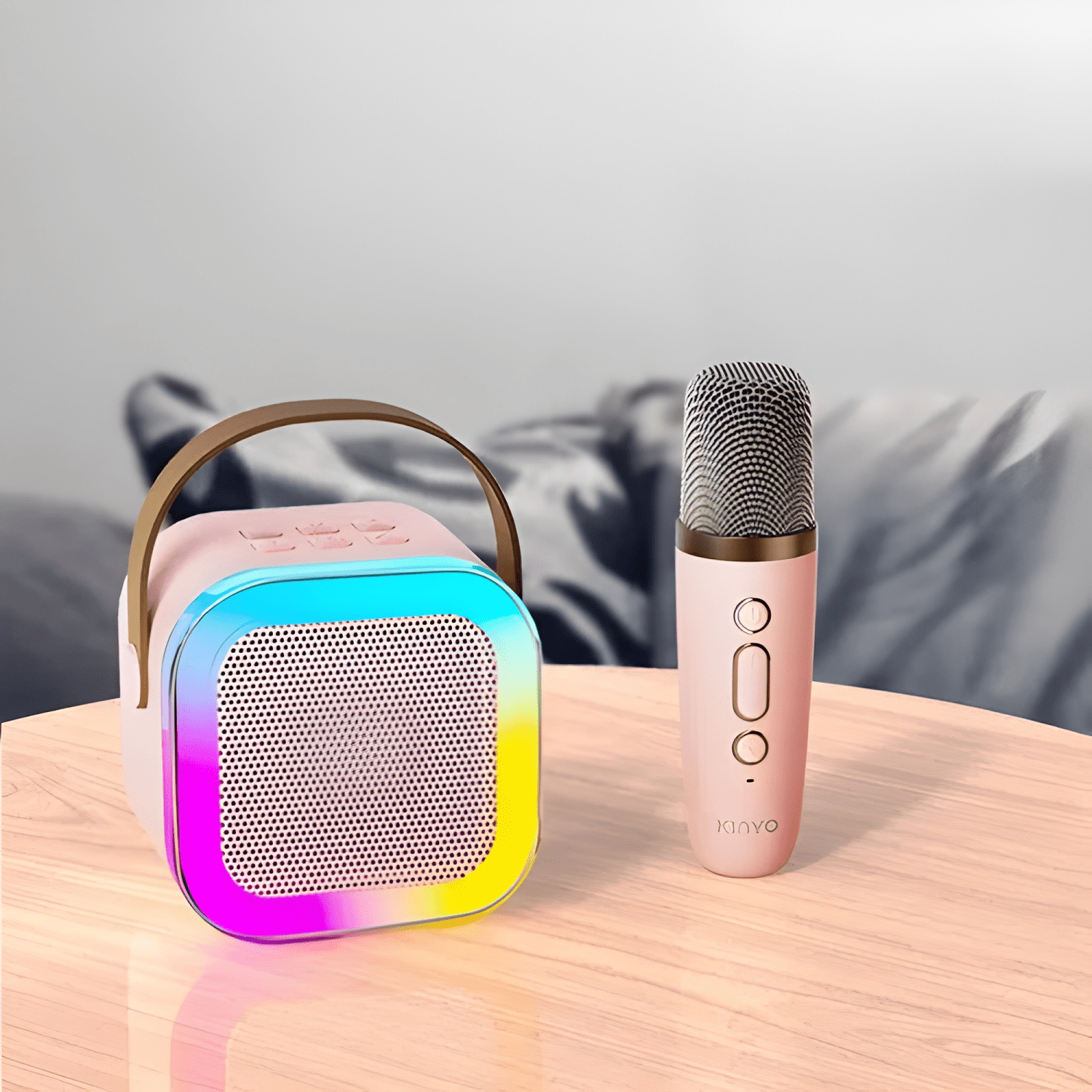 Parlante karaoke altavoz bluetooth k12 con micrófono tecno-3