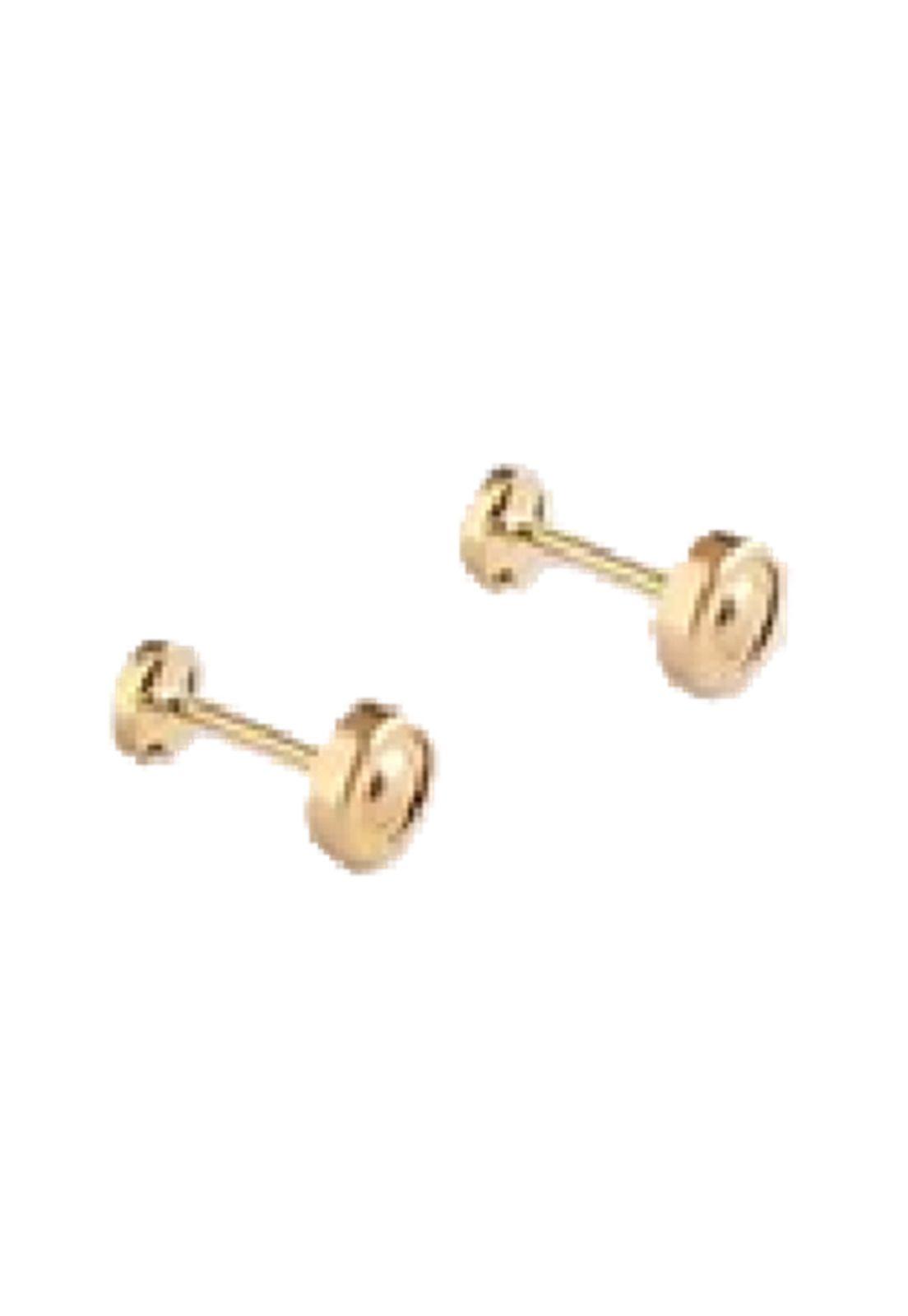 Tornillo a presión de oro para aros abridores, 1 unidad, 14k oro-0
