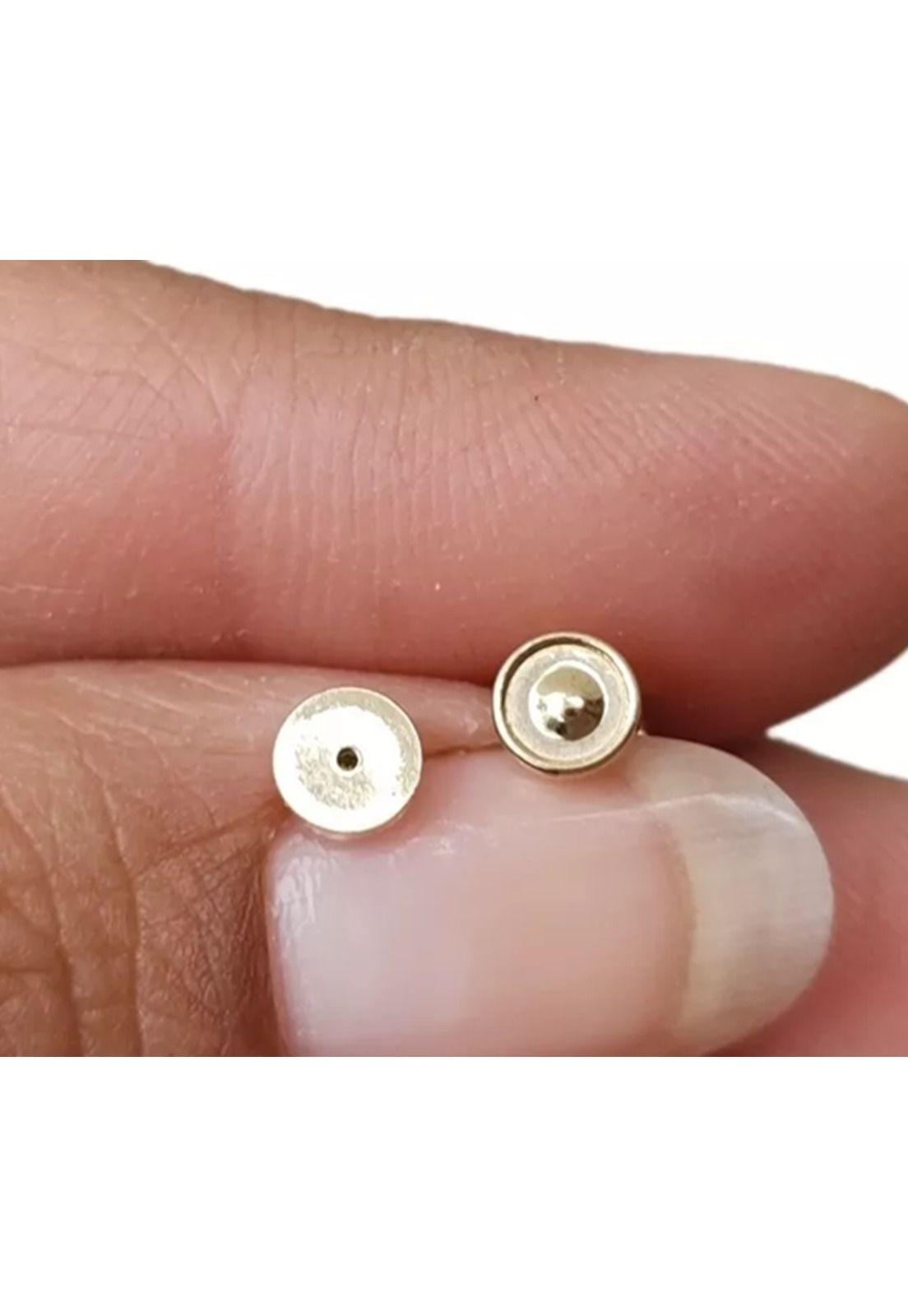 Tornillo a presión de oro para aros abridores, 1 unidad, 14k oro-1