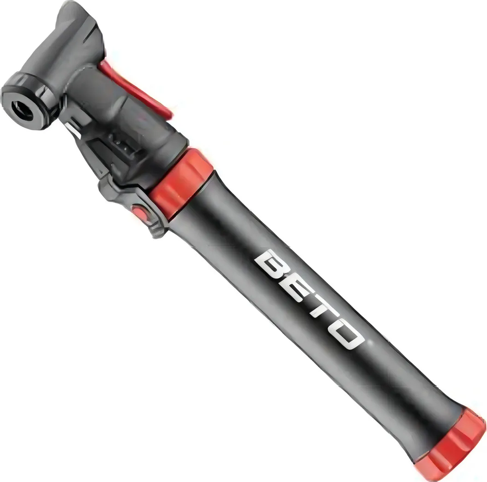 Minibomba de aire para bicicleta con boquilla tipo bola Beto de doble acción, color negro-7