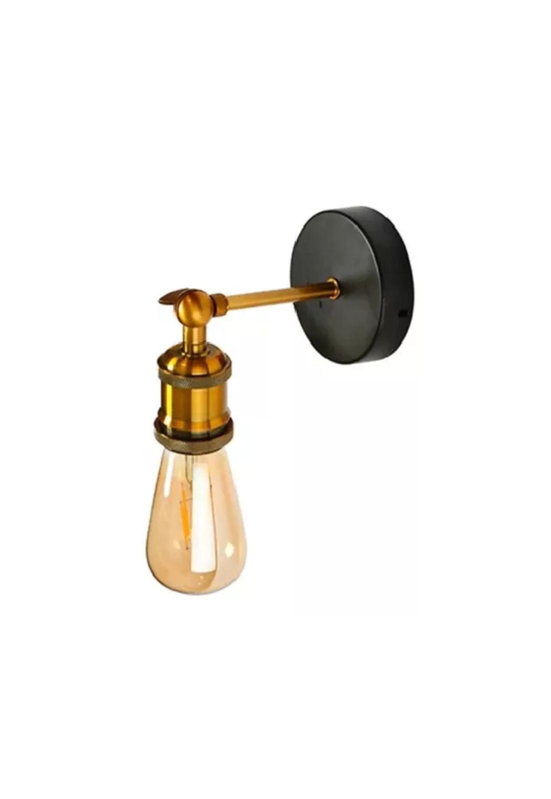Aplique lámpara foco led muro E27 bronce decoración cobre-0