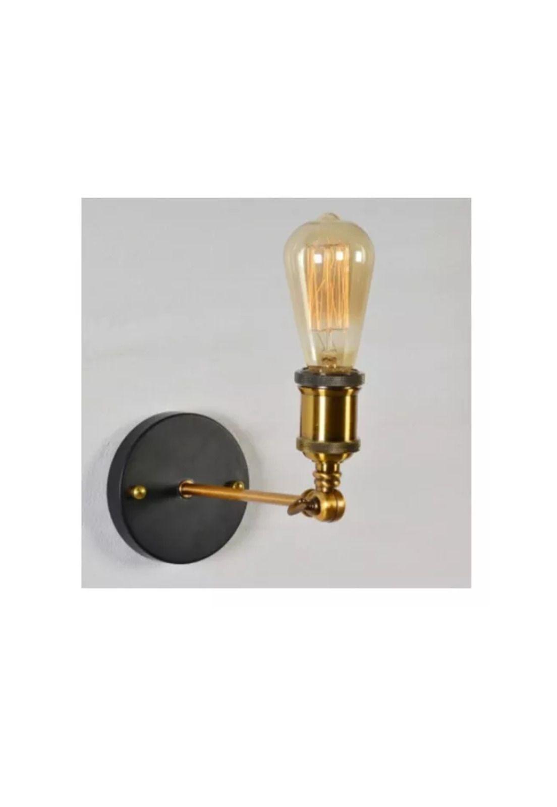 Aplique lámpara foco led muro E27 bronce decoración cobre-4