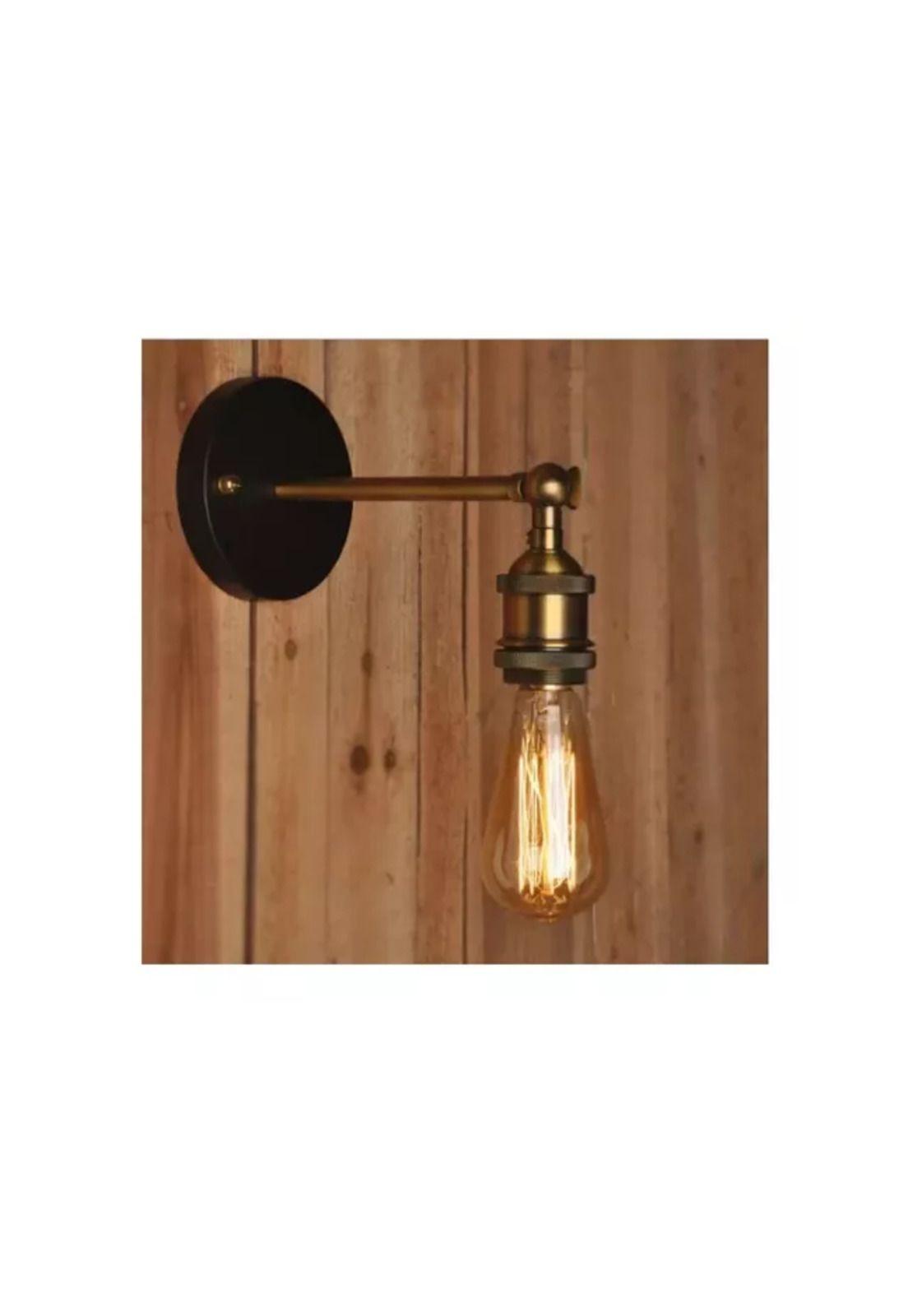 Aplique lámpara foco led muro E27 bronce decoración cobre-5