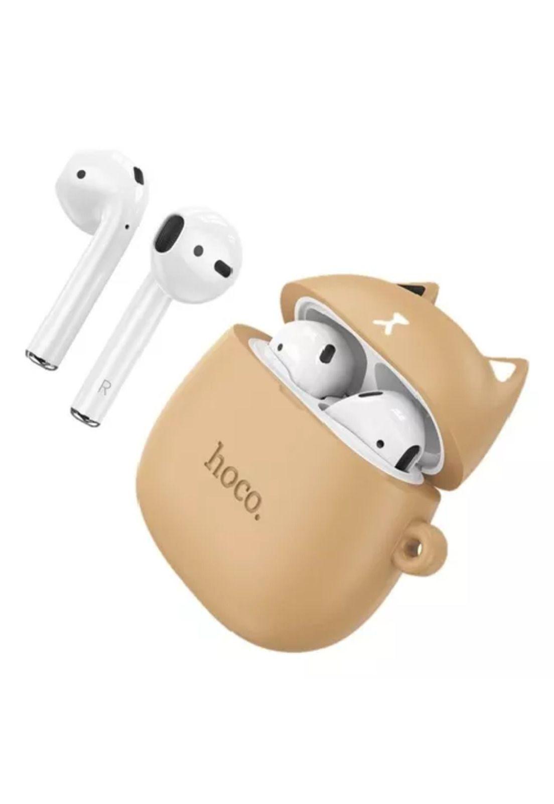 Audífonos Hoco EW45 in ear Bluetooth TWS caramel cat café-5