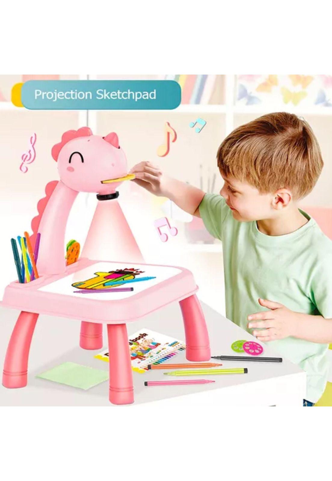 Proyector, tablero de dibujo, juguete educativo, color rosado-2