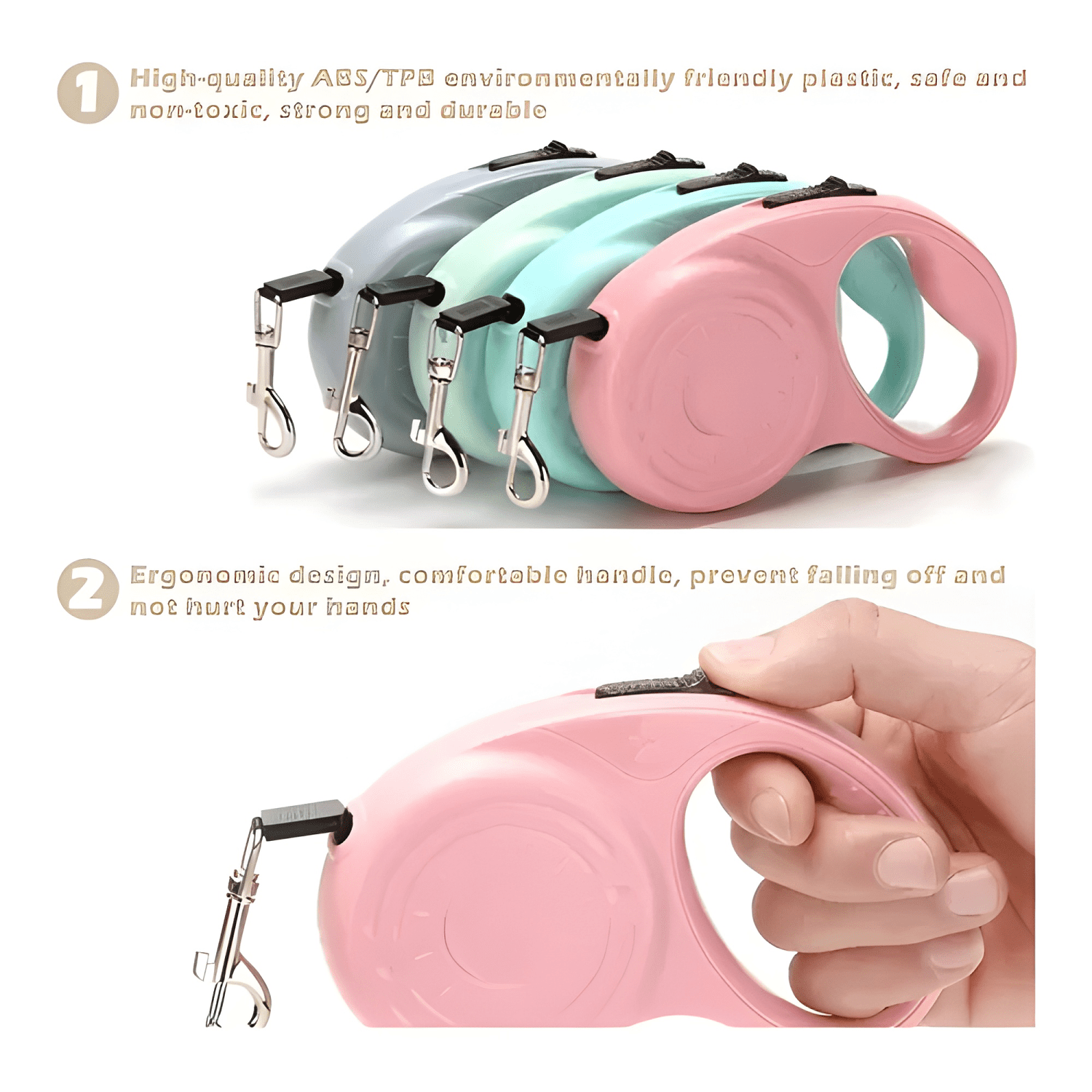 Correa extensible retráctil automática perro mascota 3 metro-3