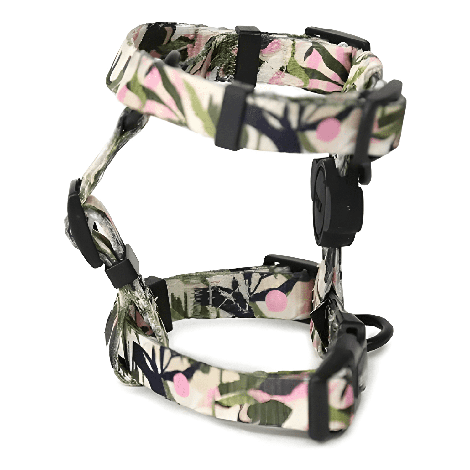 Brnx arnés tipo h para perro diseño forest pink talla m-4